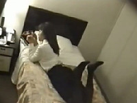 Cute amateur Asian girlfriend filmed on spycam in her bedroom
