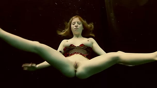 Deep black pool with stunning pale skin fairytale girl
