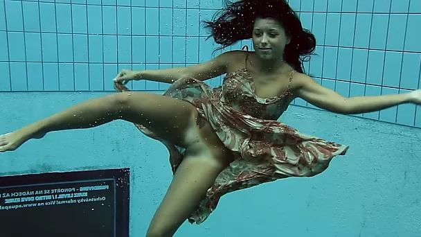 Mesmerizing European summer girl has no panties under her dress