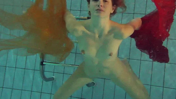 Beautiful and hypnotizing solo erotic video with girl underwater
