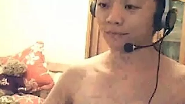 Beautiful and shy Asian girl shows me her tits on webcam