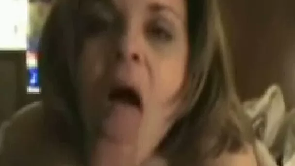 Beautiful white lady is good at licking asshole of her man