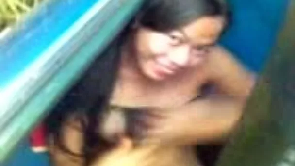 Kinky friends from college fuck dirty in a car on a back seat