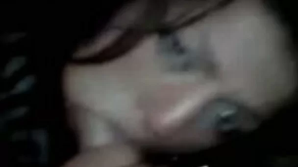 Brunette beauty with filthy mind sucks my hard cock like a lollipop