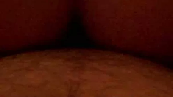 My cock rider wife is again on top of me on the leather couch