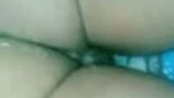 Creampied puffy pussy of my chubby wife on closeup video