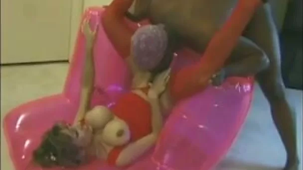 Busty light haired MILFie bitch takes strong BBC in her hungry pussy