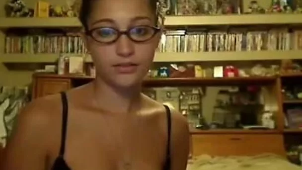 Nerdy cam girlie was nailed missionary style really rough