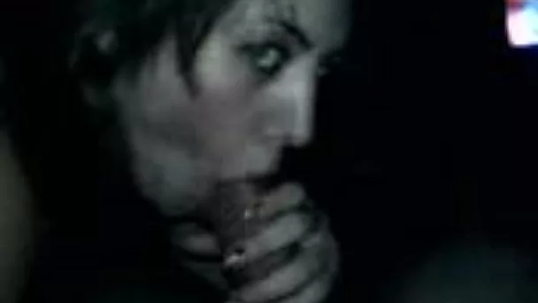 Horny Euro slut sucking my dick deepthroat
