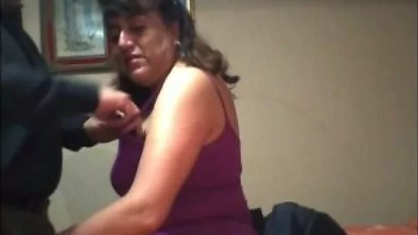 Chubby super ugly mature bitch tried to demonstrate her cock sucking skills