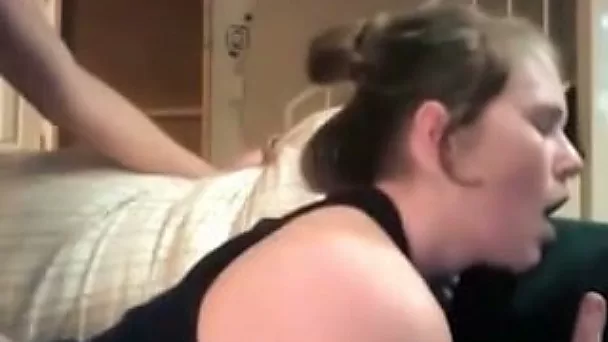 Light haired emotional and hot teen gets her sweet cunt fucked doggy