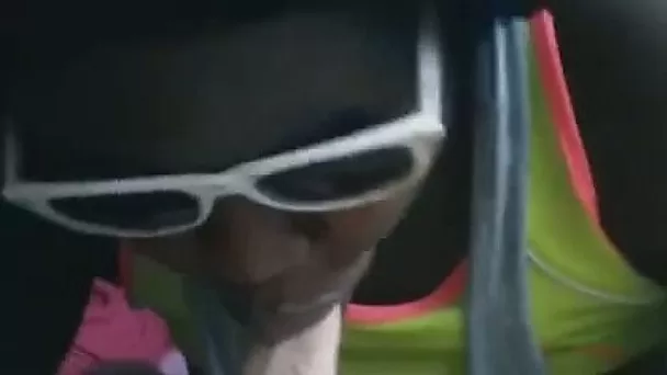BBW black whore sucking my big white dick deepthroat