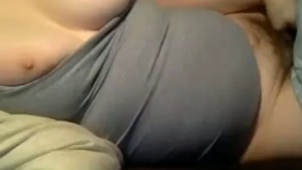 Watch me rubbing and fingering my hairy pussy in solo video