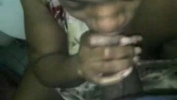 Thirsty black teen sucking my uncle's huge dick deepthroat