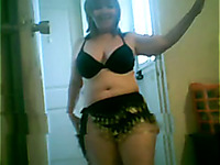I expose my chubby body and show Arab dance in lingerie