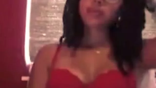 Jaw dropping afro woman in glasses showed me her juicy ass and jugs