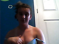 Sad chick shows me her tits and anus on a web camera