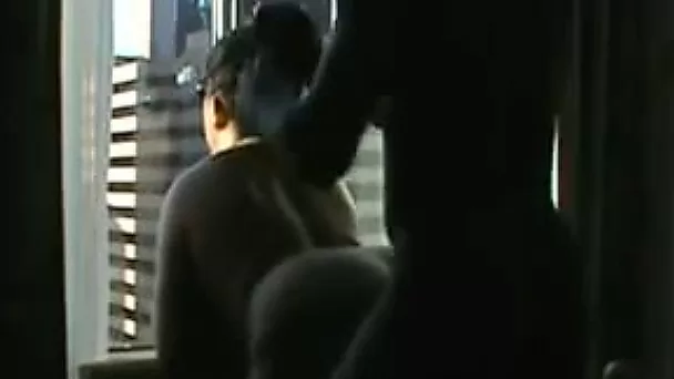 I poke my sexy gf in doggy style near the window in the morning