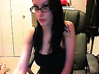 I'm a lusty bitch in glasses and I love playing with my shaved cunny