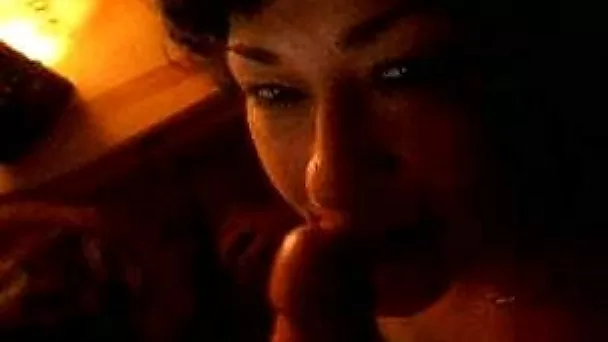 Slutty neighbor chick named Angie gives me nice blowjob