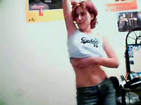 Horny lean Turkish girlfriend gives me strip dance on webcam