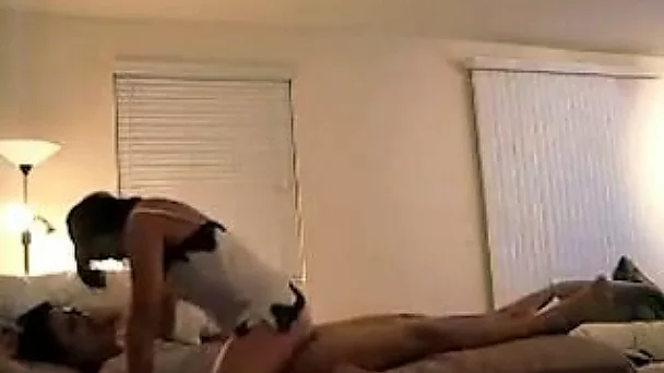 Sensual brunette bitch rides me and blows my hard cock
