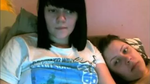 Russian lesbian girl stretches my ass hole with two fingers