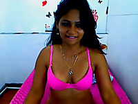Desirable Latina babe shows me her goodies while webcamming