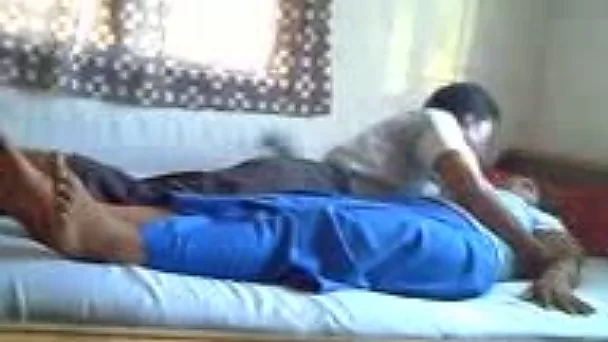 Shagging shy Asian girl in a missionary position