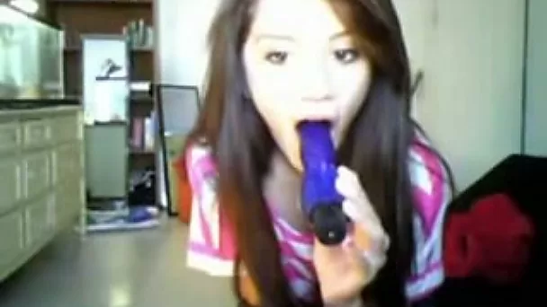 Amateur cute all natural black head playfully acts on webcam for me