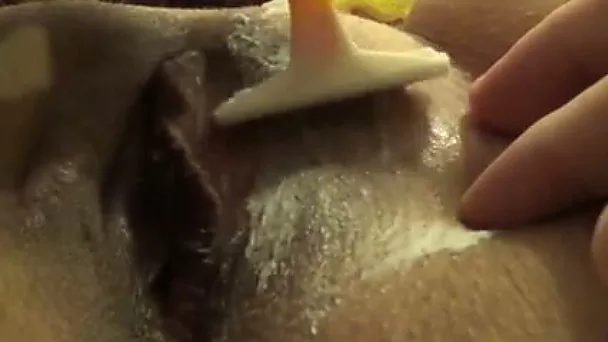 I shave tight pussy of my seductive and charming GF