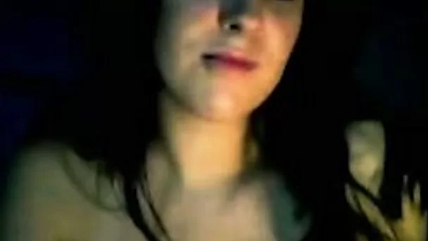 Brunette whore playing with big boobs in amateur video