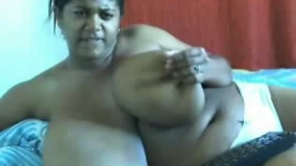 Extremely huge boobies flashed by Indian webcam slutty lady