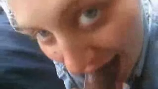 Chubby pale light haired bitch was blowing friend's black dick