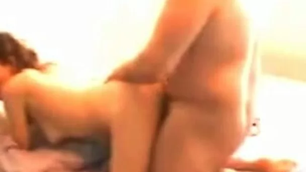 Amateur natural quite pale brunette was nailed from behind by plump friend