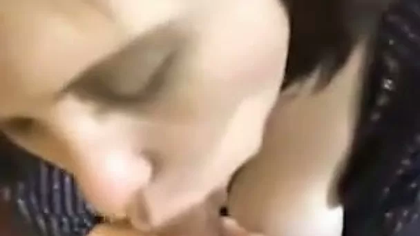 Brunette lady with sexy curves provided my buddy with a nice blowjob