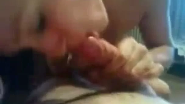 Slender blonde hoe sucks my hard cock and rides it