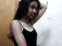Really hot and busty Indian teen stripteases on cam