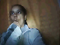 Cute chubby Arab teen shows me her big saggy rack on webcam
