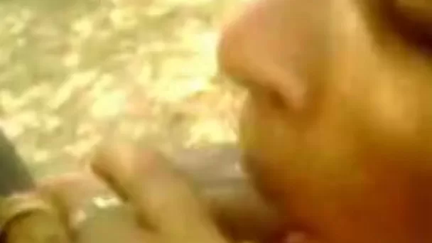 Dirty minded chubby Indian wife gives me blowjob outdoors