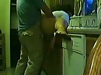 Getting nasty with my chubby mature Mexican wife in kitchen