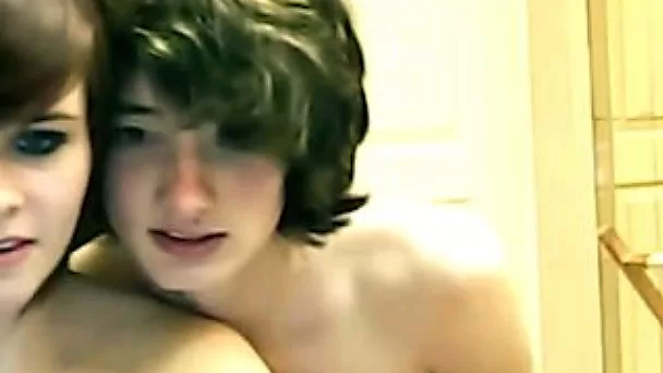 Horny brunette girl sucking my cousin's hard dick deepthroat