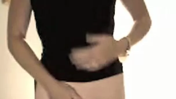 Desirable amateur gal rubbing shaved pussy while webcamming with me
