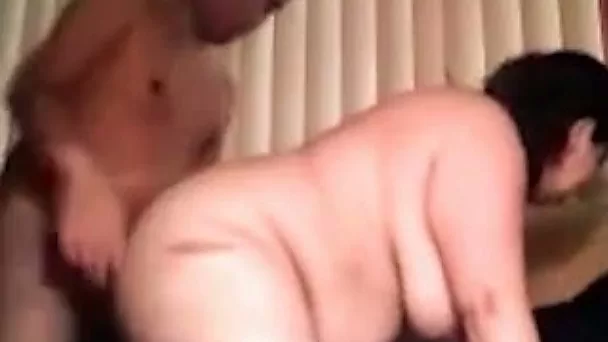 Big bottomed chunky lady was nailed really hard from behind on camera