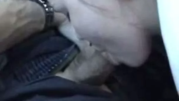 Dark haired happy wild amateur hooker provided my buddy with blowjob in car