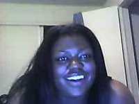 Happy giggling amateur dark skinned webcam BBW exposed all her huge body
