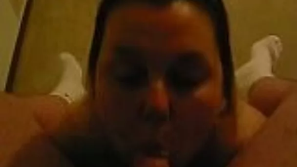 Chubby brunette with rounded face was blowing my friend again