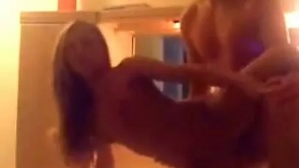 Handsome guy nailing tight pink pussy in a doggy position
