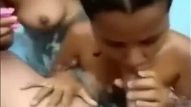 Busty brunette whore sucking massive cock balls deep