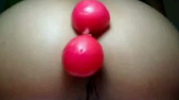 Amazing amateur web cam bitch used anal beads to masturbate properly